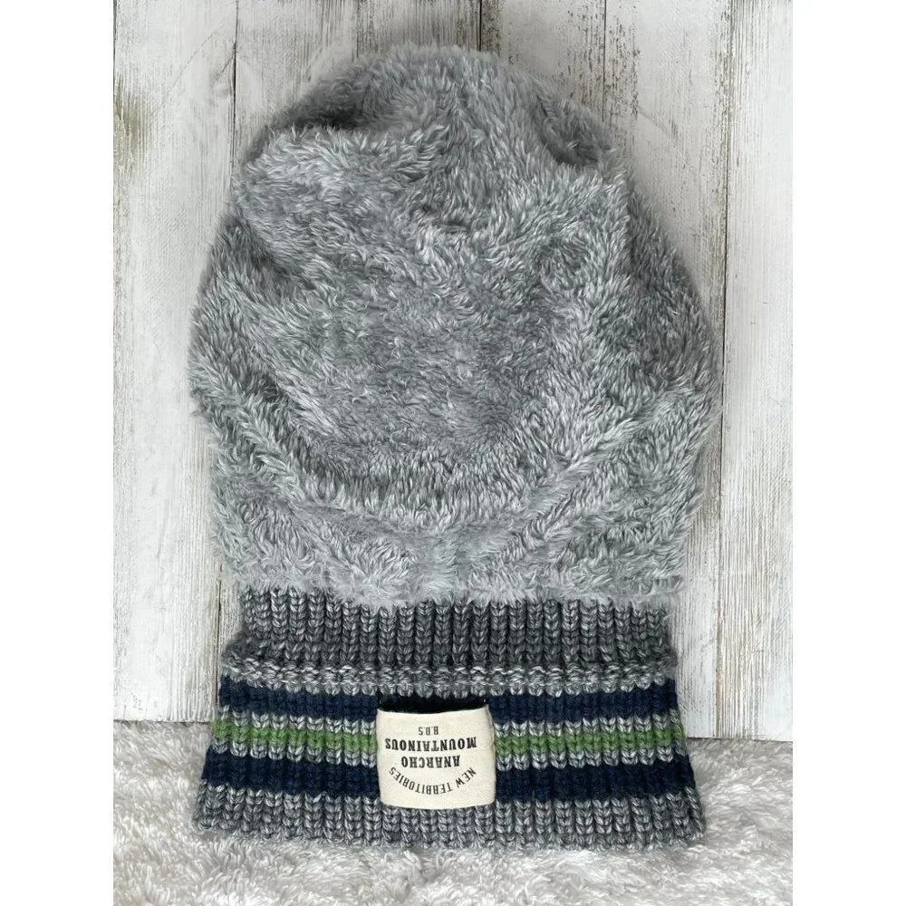 New Territories Anarcho Mountainous Fleece Lined Beanie Hat